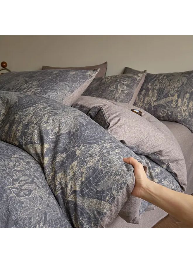 Sumo Linen Duvet Cover 59x79 Inches Floral Retro Style Soft Bedding - Image 5